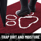 Smiry Dog Door Mat for Muddy Paws, Absorbent Dirt Trapper Non Slip Quick Dry - Image 2