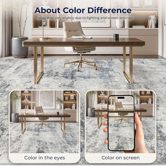 DMOYEST 9x12 Area Rug for Living Room, Washable & Non Slip Large Indoor Carpet - Image 9