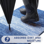 Kitinjoy Indoor Outdoor Door Mat, 34x21 Non-Slip Absorbent Dirt Trapper - Image 2