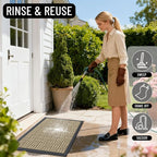 OLANLY Front Door Mat Outside Entrance 59x23, Heavy Duty Sturdy Natural Rubber - Image 8