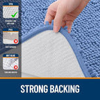 OLANLY Bathroom Runner Rugs 70x24, Soft Absorbent Chenille Bath Rugs, Rubber - Image 6