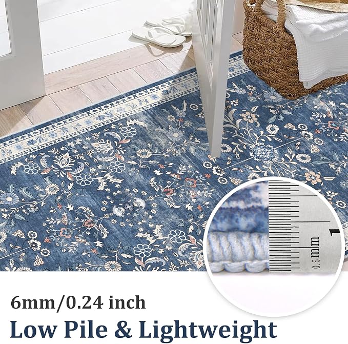 Yamaziot Washable Runner Rug 2x10 – Floral Non Slip Boho Hallway Runner Rug - Image 4