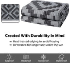 SAND MINE Waterproof Outdoor Rug 5x8 ft, Plastic Reversible Rug, Modern Area Rug - Image 4