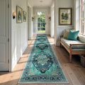 RELEANY Area Rugs Runner 2'6"x10' Washable Non-Slip, Floral Vintage Distress by RELEANY