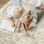 Soalmost 10x14 Area Rugs for Living Room, Non Slip Machine Washable Vintage - Image 4