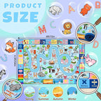 4.5x6 Feet Kids Rugs for Playroom Bedroom, Educational ABC Alphabet Area Rug - Image 2