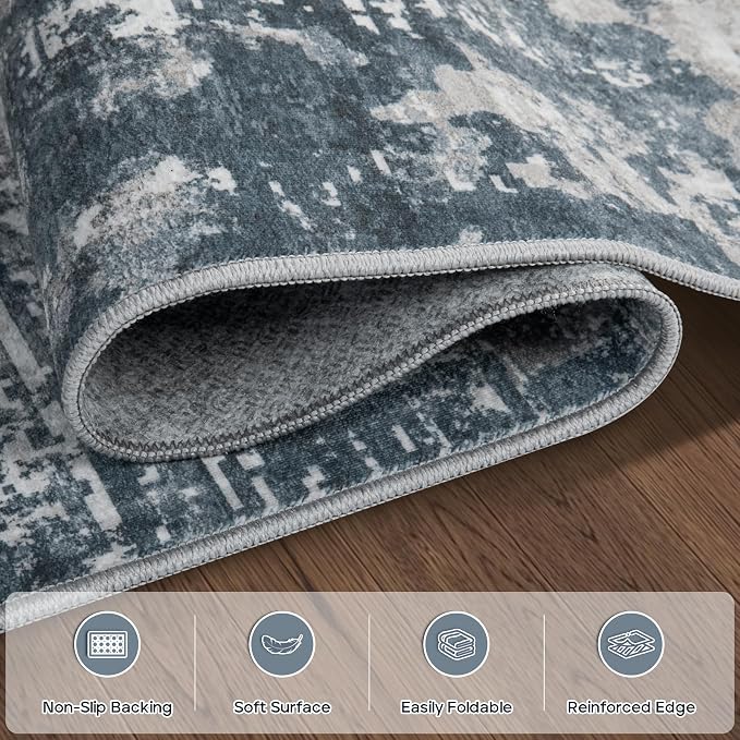 9x12 Area Rugs for Living Room Rug Washable: Modern Large Rug for Dining Room - Image 4