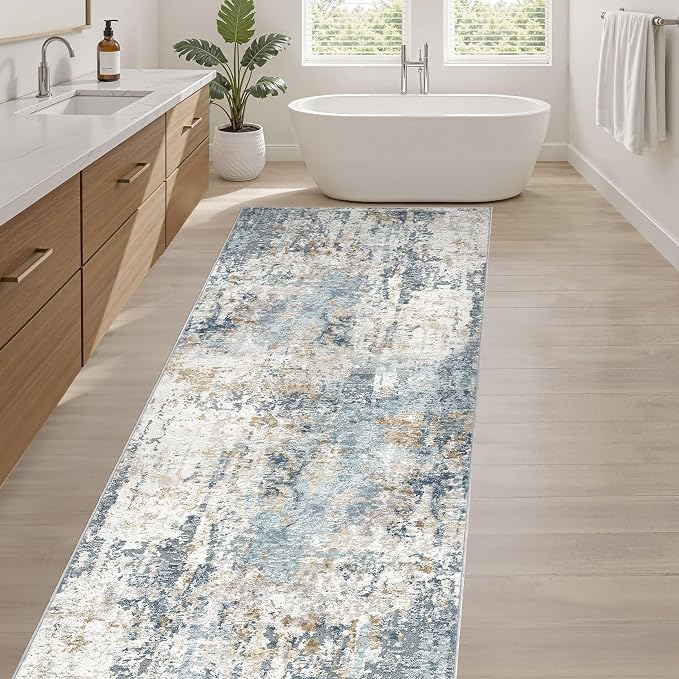 Runner Rug Non Slip Rugs: 2x6 Hallway Kitchen Washable Abstract Soft Modern - Image 5