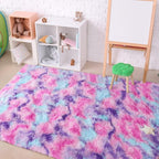 AROGAN Soft Rainbow Area Rugs for Girls Room 6x9 Feet, Fluffy Girls Bedroom Rugs - Image 9
