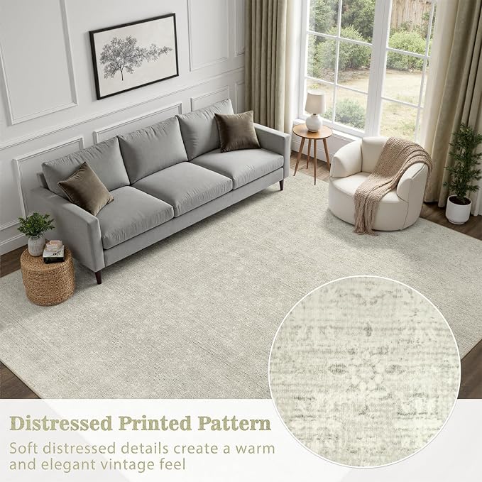DCX 6x9 Beige Rug, Kid & Pet Friendly - Image 3