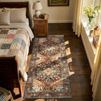 Yamaziot Washable Runner Rug, 3x7 Non-Slip Boho Vintage Hallway Rug Runner - Image 5