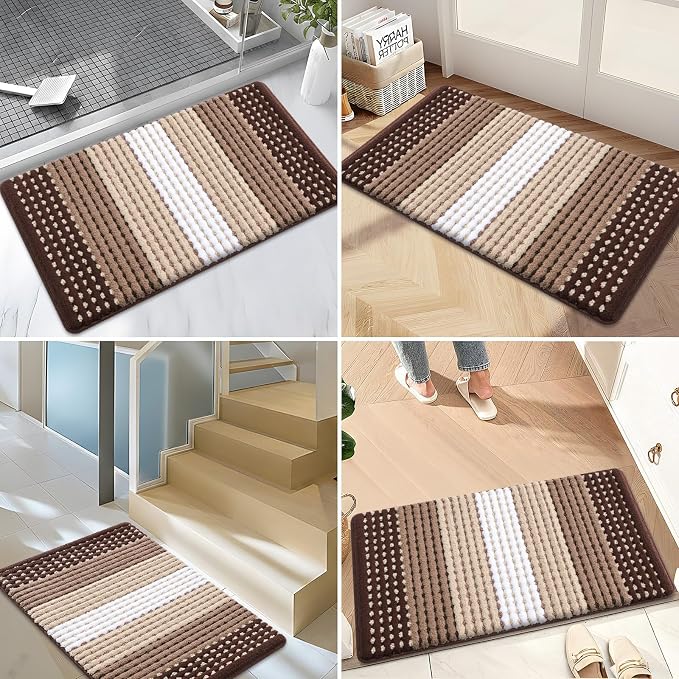 Kitinjoy Indoor Outdoor Door Mat, 48x30 Non-Slip Absorbent Dirt Trapper - Image 6