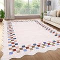 GarveeHome Area Rug 6x9 Large Living Room Modern Border Throw Rug by GarveeHome