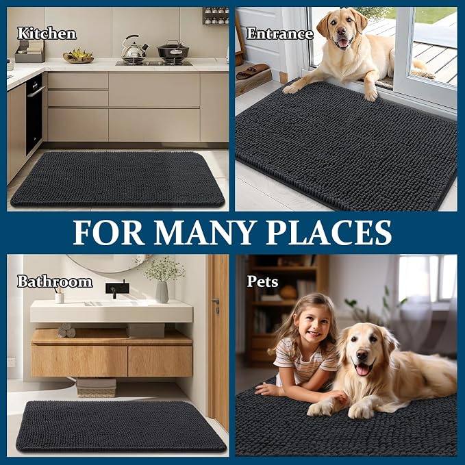 OLANLY Dog Door Mat for Muddy Paws 70x24, Absorbs Moisture and Dirt, Absorbent - Image 8