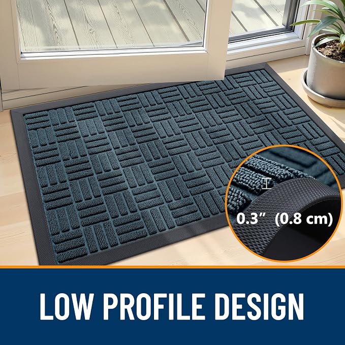 OLANLY Front Door Mat Outside Entrance 47x23, Heavy Duty Sturdy Natural Rubber - Image 5