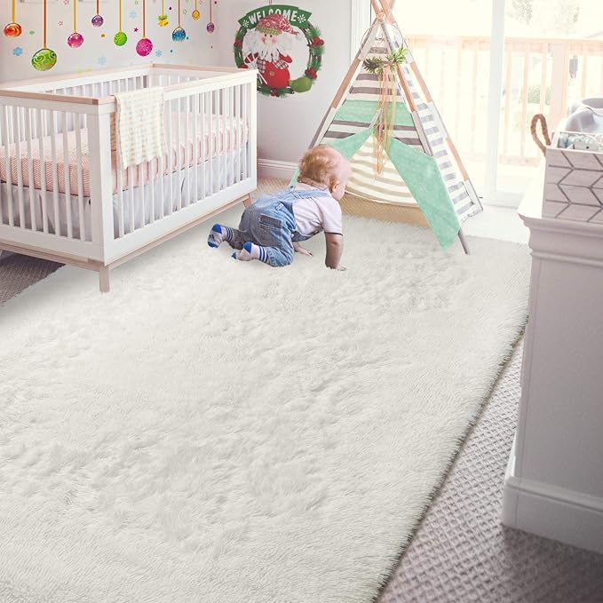 Andecor Soft Fluffy Bedroom Rugs, 6 x 9 Feet Indoor Shaggy Plush Area Rug - Image 8