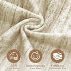 Nakagishi 9x12 Area Rugs Living Room: Washable Large Vintage Rug Neutral - Image 3