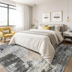 6x8 Area Rug Living Room: Washable Large Abstract Modern Soft Rug Stain - Image 4
