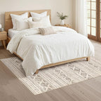 Nakagishi Area Rug Living Room Rugs: 4x6 Soft Machine Washable Boho Neutral - Image 4