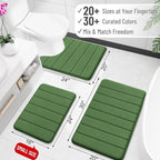 OLANLY Memory Foam Long Bathroom Rugs Runner 47x20, Super Soft Absorbent Bath - Image 2