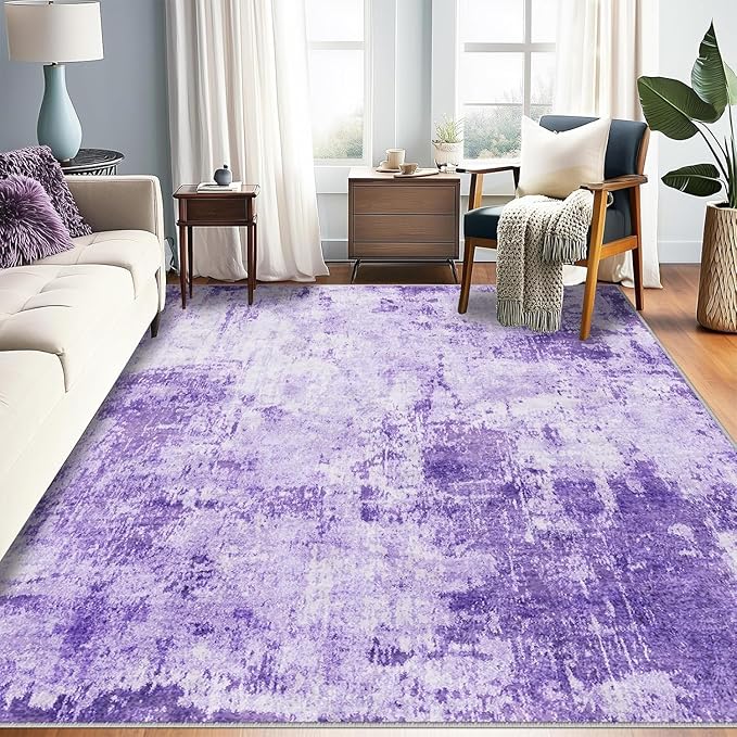 RELEANY Washable Area Rugs 9'x12' Non-Slip Modern Abstract Soft by RELEANY