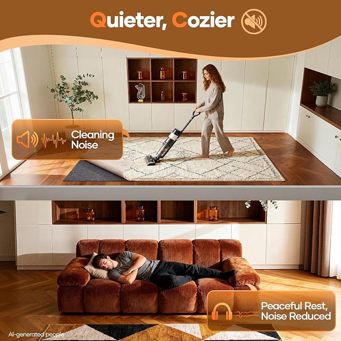 Veken Non Slip Cushioned Rug Pad Gripper 7x10 Ft, Felt and Silicone Backing - Image 9
