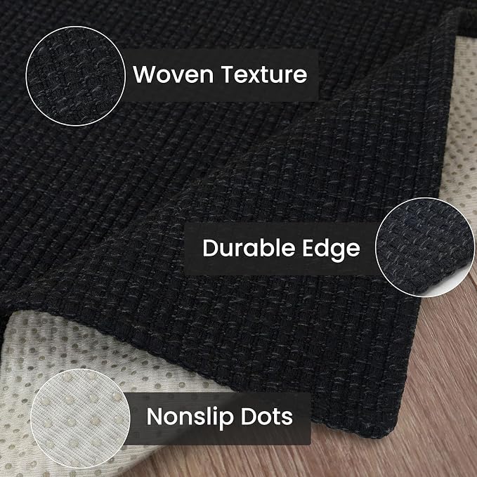 IOHOUZE Washable Runner Rug 3x8 Non Slip Rubber Backed Wide Hallway Runner - Image 6