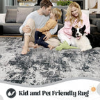 XLUEZ 6x9 Area Rugs for Living Room, Washable Modern Abstract Large Area Rug - Image 3