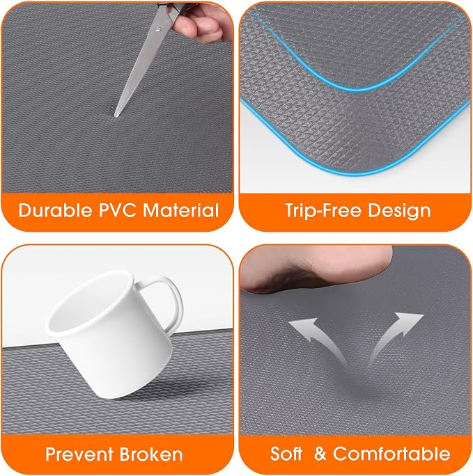 4/5 Inch Thicker Kitchen Mat, Cushioned Thick Floor Comfort Mat, - Image 4