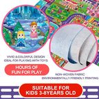 Oriate Kids Dream Mat Girls Toy Car Playmat, Princess Castle Girl Pink Kids - Image 6