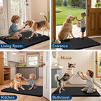 Smiry Dog Door Mat for Muddy Paws 47x20, Absorbent Dirt Trapper, Non-Slip - Image 7