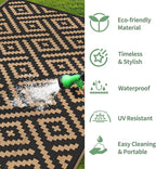 GENIMO Outdoor Rug 4x6 Waterproof, Reversible Mats, Outdoor Area Rug, Plastic - Image 5