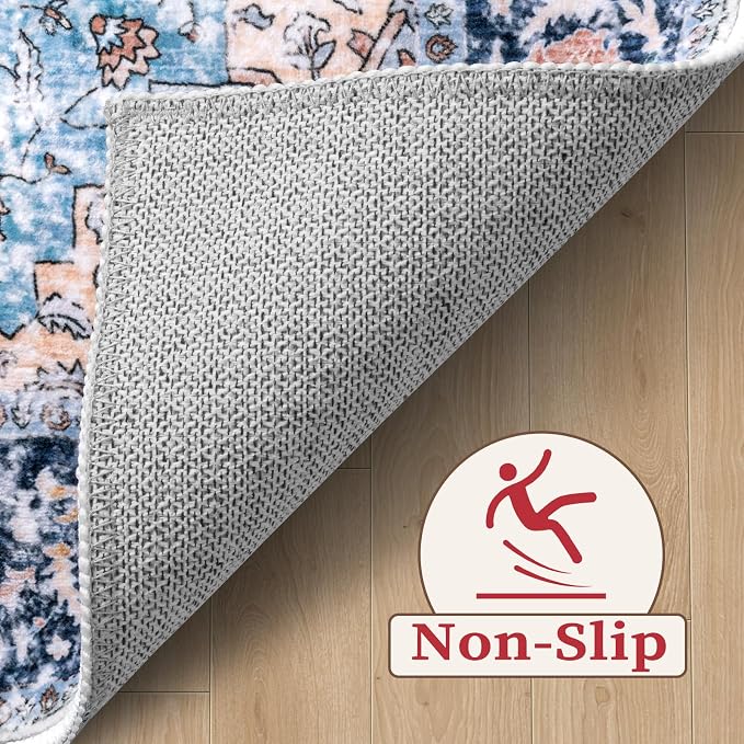 SERISSA 10x12 Area Rugs for Living Room, Large Washable Non-Slip Boho Rug - Image 4