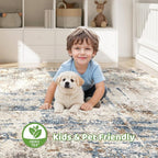 10x13 Area Rug Living Room: Washable Large Abstract Modern Soft Rugs Stain - Image 7
