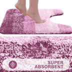 OLANLY Luxury Toilet Rugs U-Shaped 24x24, Extra Soft and Absorbent Microfiber - Image 4