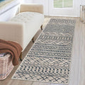 KUTA Moroccan Washable Hallway Runner Rug, 2x6 Non-Slip Vintage Light Brown by KUTA