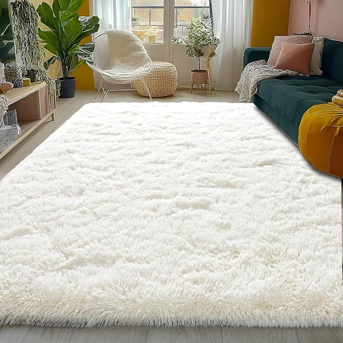 5x7ft Fluffy Fuzzy Area Rug for Living Room Bedroom, Ultra Soft Rugs for Living - Image 3