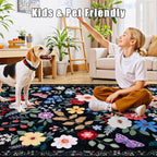 Area Rug Living Room Rugs: Floral 4x6 Washable Rug Vintage Soft Boho Non-Slip - Image 8