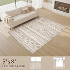 cotiled 5x8 Area Rugs Living Room Rug: Washable Boho Rugs - Image 9