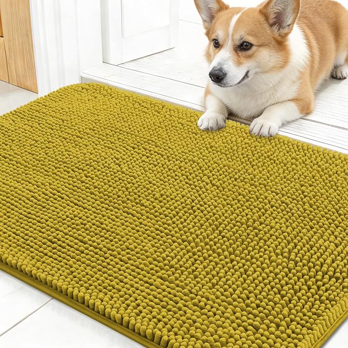 OLANLY Dog Door Mat for Muddy Paws 24x16, Absorbs Moisture and Dirt, Absorbent by OLANLY