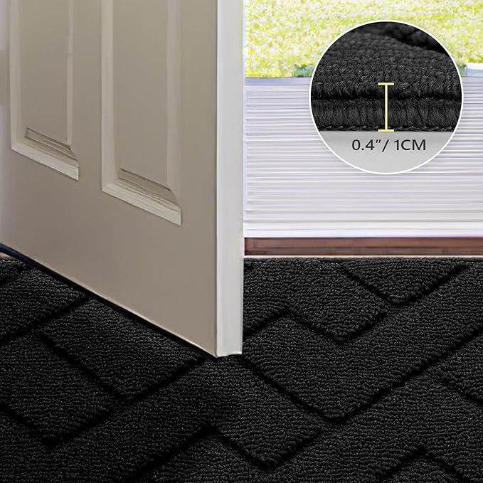 hicorfe Dirt Trapper Indoor Doormat, Non Slip Backing Washable Door Mats - Image 4