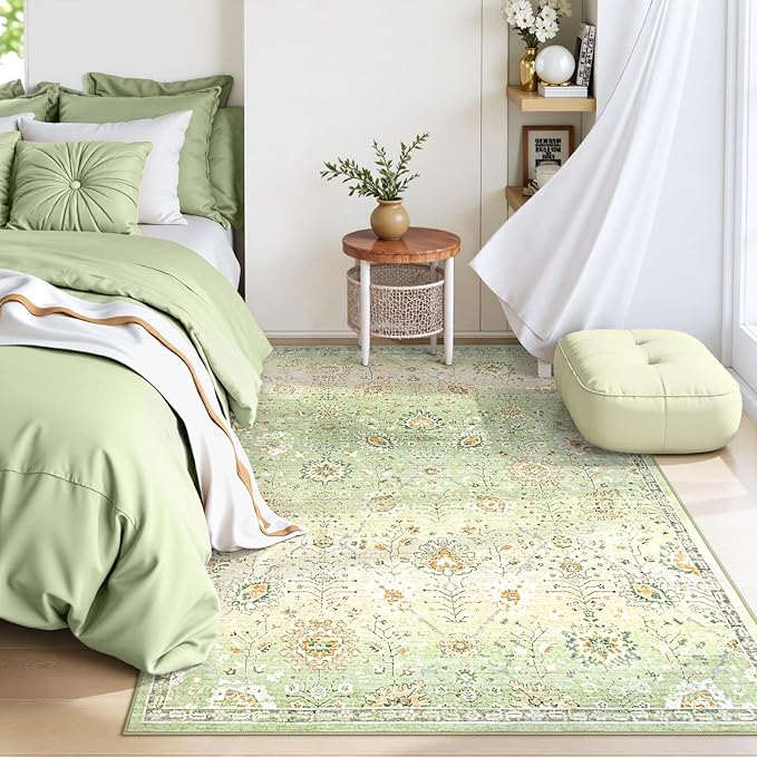 Lahome Flavie 5x7 Sage Green Rugs - Image 7