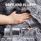 Grey Fluffy 8x10 Large Area Rugs - Image 3