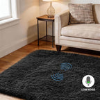 Ophanie Black Area Rugs for Bedroom Living Room, 4x6 Fluffy Fuzzy Shag Shaggy - Image 5