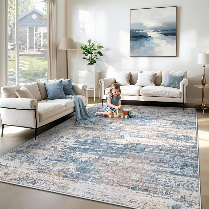 XLUEZ 6x9 Area Rugs for Living Room, Washable Modern Abstract Large Area Rug by XLUEZ