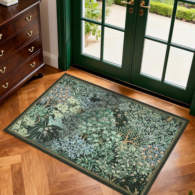 GarveeHome 2x3 Entryway Area Rug Non Slip Front Door Forest Rugs, Washable by GarveeHome