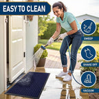 Smiry Front Door Mat Outside Entrance, Heavy Duty Natural Rubber Doormat - Image 5