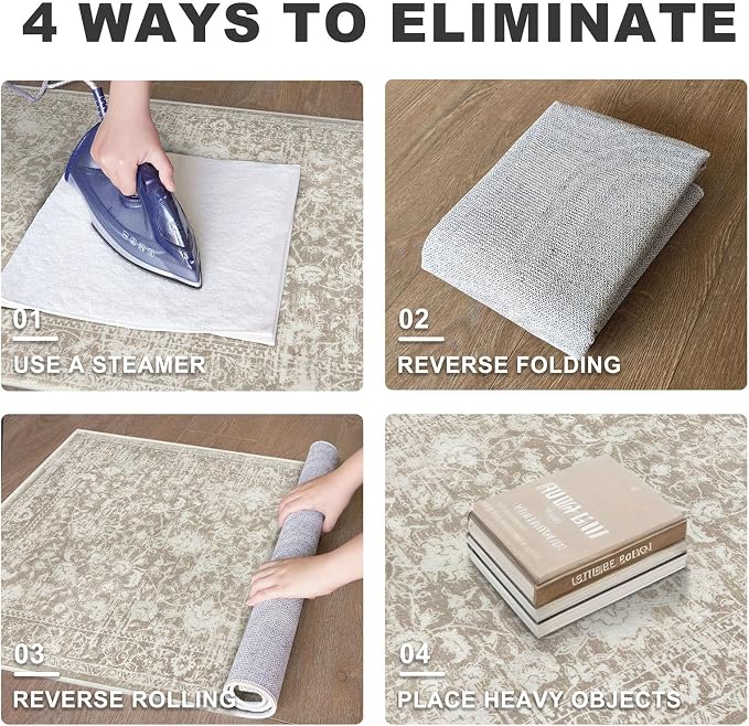 KILOCOCO Hallway Runner 2x5 Kitchen Runner Rug Printed Vintage Floral Washable - Image 9