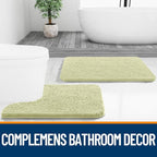 OLANLY Small Bathroom Rugs 24x16, Extra Soft Absorbent Chenille Bath Rugs - Image 8