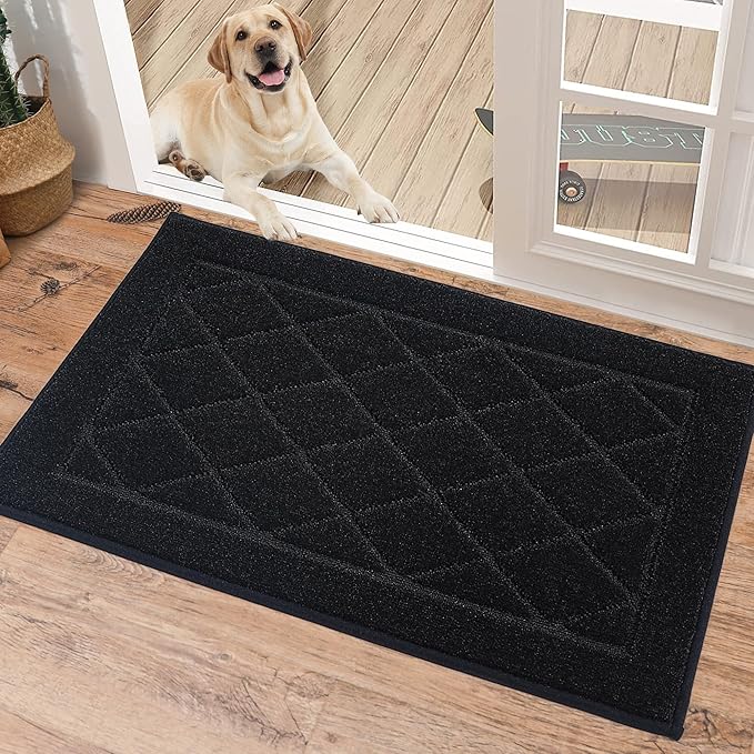 BEQHAUSE Dirt Trapper Door Mat 20" x 32", Doormat Non-Slip Entryway Rugs by BEQHAUSE